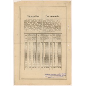 Galician Railway of Karl Ludwig, Debt Record (bond) for 5,000 zlotys 1890