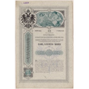 Karl Ludwig Galician Railway, Bond for 10,000 kr 1902