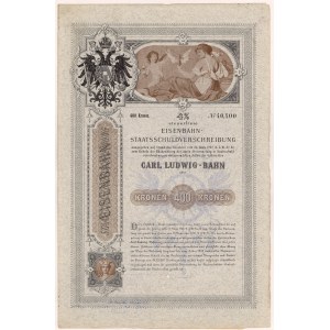 Karl Ludwig Galician Railway, Bond for 400 kr 1902
