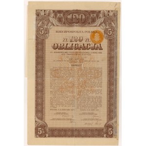 5% Umwandlung Feuer. Eisenbahn 1926, Anleihe über 120 £ bei ARKUSZ