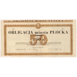 Płock, 6% Obligacja na 50 zł 1930