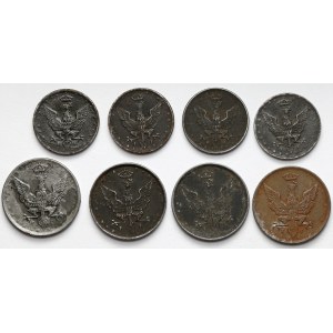 5-10 fenigów 1917, zestaw (8szt)