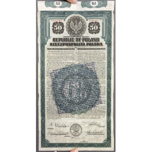 6% Feuer. Dollar 1920, $50-Anleihe - nach Umrechnung