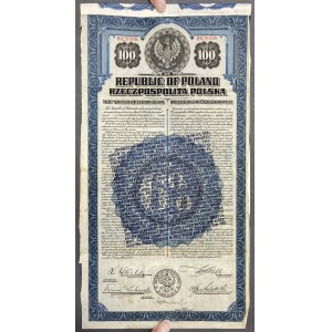 6% Poż. Dolarowa 1920, Obligacja na 100 $ - po konwersji