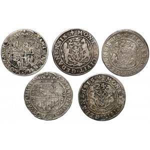 Sigismund III Vasa, Orty Gdansk and Bydgoszcz 1622-1624, set (5pcs)