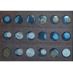 5er-Set Klöppel mit Münzen aus der PRL-Zeit und ausländischen Münzen (5 Stück)