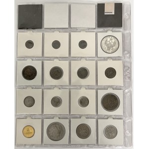 Russia, bronze and silver coins + 10 rubles 1900 (17pcs)