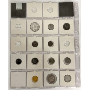 Austria, lot of silver and bronze coins + 10 corona 1909 (12pcs)