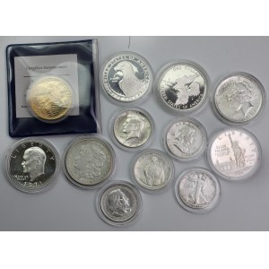 USA, lot of circulating and commemorative coins (12pcs)