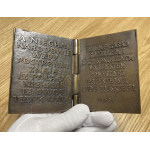 KAW medal / plaque - impressive - fold-out, in the form of a book