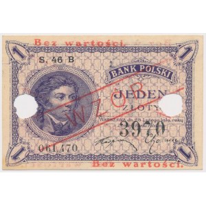1 Gold 1919 - MODELL - S.46 B - mit Perforation