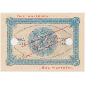 2 zloty 1919 - MODEL - S.23.A - with perforation.