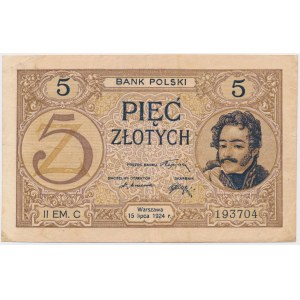 5 Zloty 1924 - II EM. C