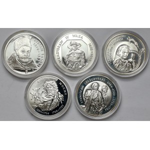 10 złotych 1997-2003 - królowie, zestaw (5szt)