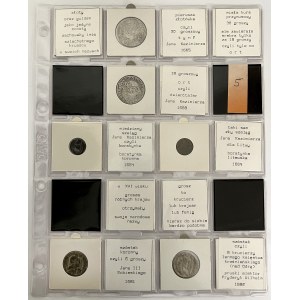 John II Casimir - John III Sobieski, copper and silver coin set (6pcs)