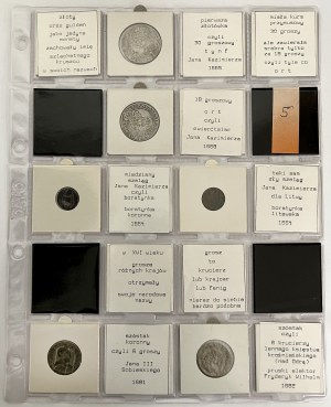 Jan II Kazimierz - Jan III Sobieski, zestaw monet miedzianych i srebrnych (6szt)