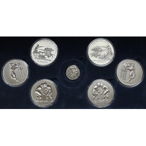 Ghana and Congo, Olympic-themed silver coin set (6pcs)