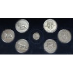 Ghana und Kongo, Silbermünzensatz mit olympischen Motiven (6 Stück)