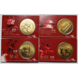 Olympische Sommerspiele 2008 in Peking - Medaillensatz (4 Stück)