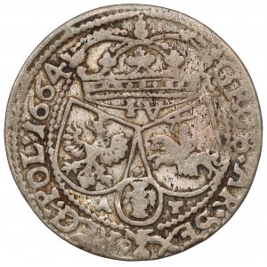 John II Casimir, Sixpence Krakow 1664 AT - IV - wrong denomination