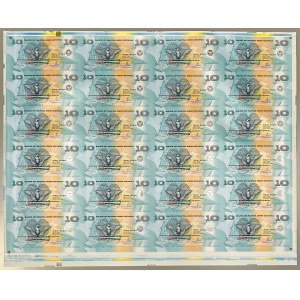 Papua-Nowa Gwinea, 10 Kina (2002) - Uncut sheet