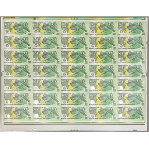 Papua-Nowa Gwinea, 2 Kina (1991) - Uncut sheet