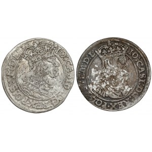 John II Casimir, Sixers 1667 AT and TLB (2pcs)