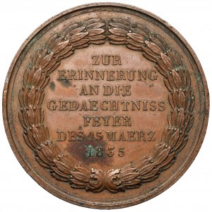 Deutschland, Preußen, Medaille 1853 - zum Gedenken an den Tod von Franz I., Kaiser von Österreich
