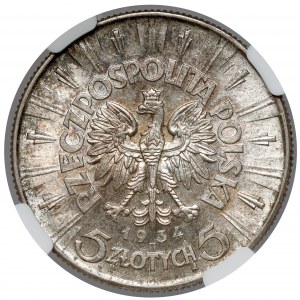 Piłsudski 5 złotych 1934 - urzędowy