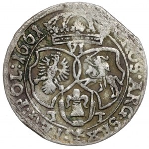 John II Casimir, Szóstak Bydgoszcz 1661 TT - cartouche with ornaments