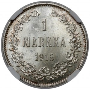 Finlandia / Rosja, Mikołaj II, 1 markka 1915