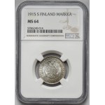 Finland / Russia, Nicholas II, 1 markka 1915