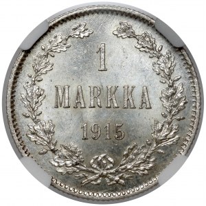 Finland / Russia, Nicholas II, 1 markka 1915