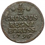 West Prussia(?), Half-penny 1796-B, Wrocław - REGNI BORUSS - very rare