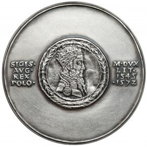 SILBERNE Medaille, königliche Serie - Sigismund II Augustus