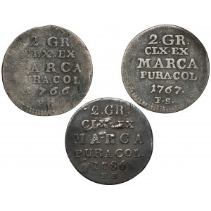 Poniatowski, Half-golds 1766-1786, set (3pcs)