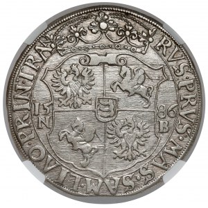 Stefan Batory, Nagybanya Thaler 1586 NB - LIΛO Fehler - selten