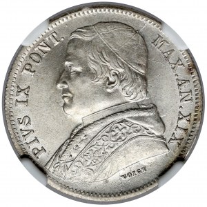 Vatikan, Pio IX, 20 baiocchi 1865-R