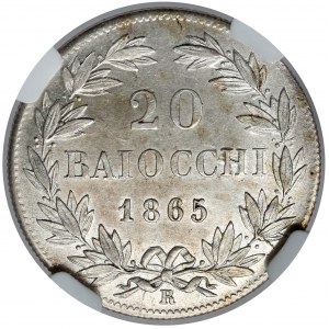 Vatican, Pio IX, 20 baiocchi 1865-R