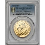 10,000 gold 1988 John Paul II - plain stamp