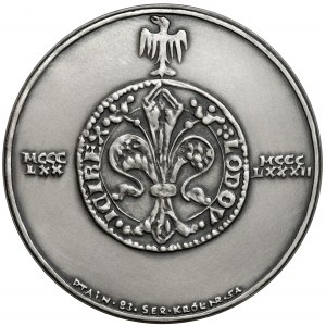 SILBERNE Medaille, königliche Serie - Ludwig von Ungarn