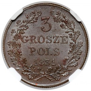 Novembrové povstanie, 3 groše 1831 KG