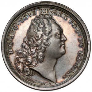 August III Sas, medaila Zvolenie za poľského kráľa 1733