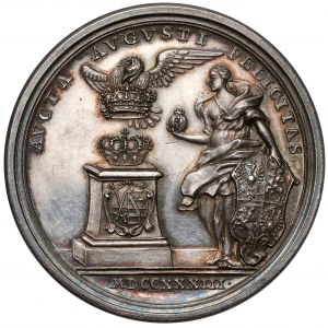 August III. Sas, Medaille Wahl zum König von Polen 1733