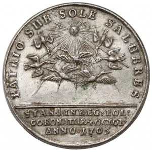 Stanislaw Leszczynski - alte (19.?), sehr charakteristische Wiedergabe der Krönungsmedaille von 1705