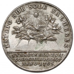 Stanislaw Leszczynski - old (19th?), very characteristic rendition of the 1705 coronation medal