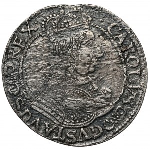 Charles X Gustav, Ort Elbląg 1657 - obverse of 1656 - rare
