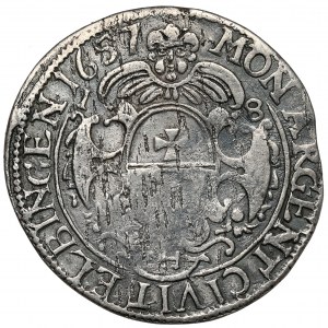 Karol X Gustaw, Ort Elbląg 1657 - awers z 1656 - rzadki