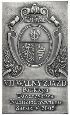 SREBRO plaque of the 7th PTN congress - Grzegorz of Sanok