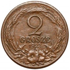 VZORKA 2 mince 1923 - bronz, J. Aumiller